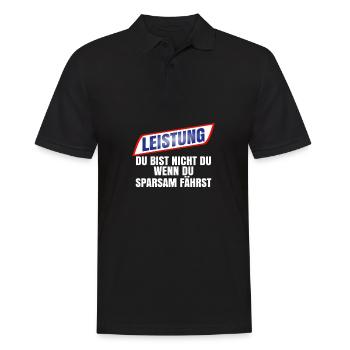 Du bist nicht du wenn du sparsam fährst - Männer Poloshirt - Schwarz - Vorne - Kai (181cm)