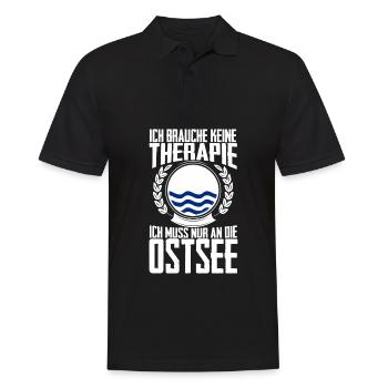 Therapie Ostsee - Urlaub Geschenk Rügen Fehmarn - Männer Poloshirt - Schwarz - Vorne - Kai (181cm)