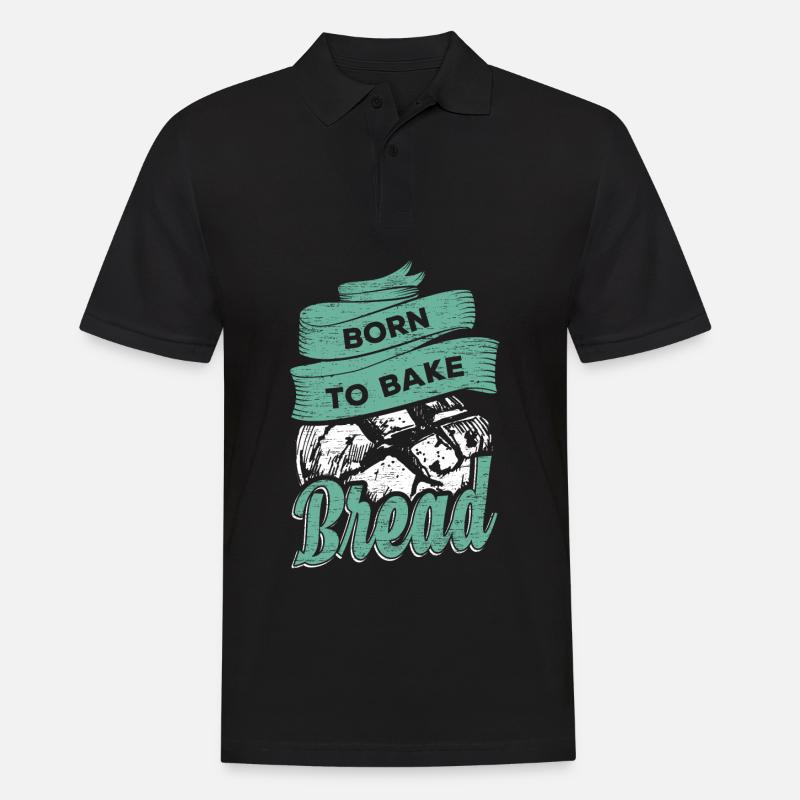 Backen Brot Bäcker - Männer Poloshirt - Schwarz