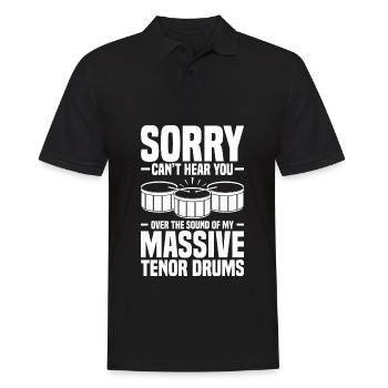 Tenor Schlagzeuger - Männer Poloshirt - Schwarz - Vorne - Kai (181cm)