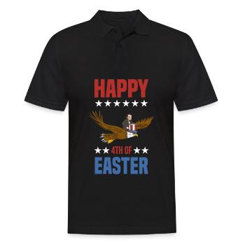 USA Flagge | Patriot Patriotismus Amerika Geschenk - Männer Poloshirt - Schwarz - Vorne - Kai (181cm)