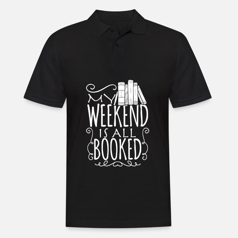 Lire le week-end - Polo Homme - noir