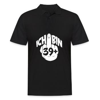 I AM 39+ 40TH BIRTHDAY OVER 40 - Men's Polo Shirt - black - Front - Kai (181cm)