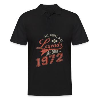 LEGEND ARE BORN IN 1972 birthday gift 51 years - Men's Polo Shirt - black - Front - Kai (181cm)