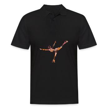 Eiskunstlauf - Männer Poloshirt - Schwarz - Vorne - Kai (181cm)