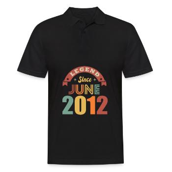 Anniversary 10 years legend born in June 2012 - Men's Polo Shirt - black - Front - Kai (181cm)
