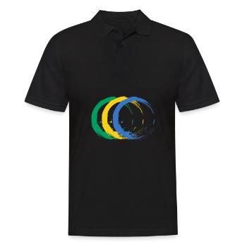 Gabun - Männer Poloshirt - Schwarz - Vorne - Kai (181cm)