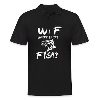 WTF Où le poisson - Polo Homme - noir - Devant - Kai (181cm)