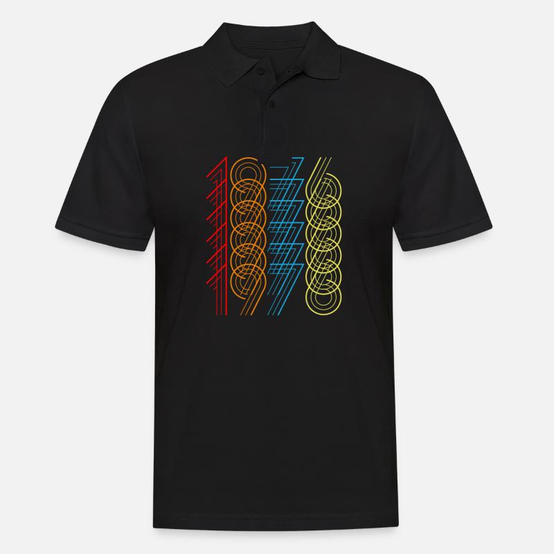 1976 - Männer Poloshirt - Schwarz