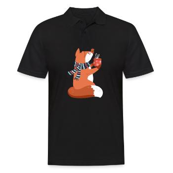 Christmas animal fox red fox gifts - Men's Polo Shirt - black - Front - Kai (181cm)