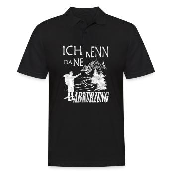 Ich kenn da ne Abkürzung - Männer Poloshirt - Schwarz - Vorne - Kai (181cm)