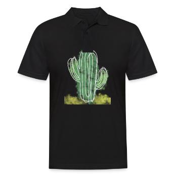 Plante fleur nature cactus - Polo Homme - noir - Devant - Kai (181cm)