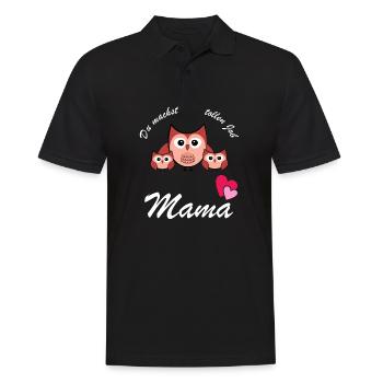 Du machst einen tollen Job weiß - Männer Poloshirt - Schwarz - Vorne - Kai (181cm)