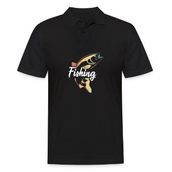Pêche pêche pêche - Polo Homme - noir - Devant - Kai (181cm)