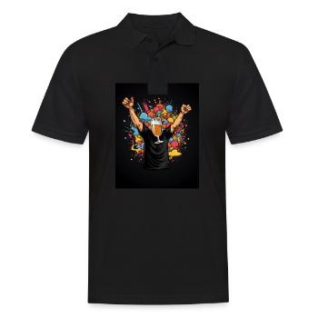 Happy Beer - Männer Poloshirt - Schwarz - Vorne - Kai (181cm)