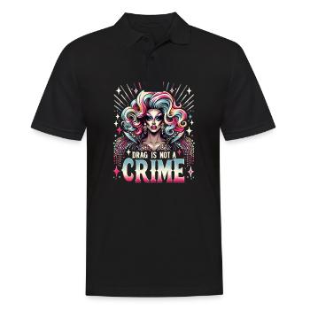 Exclusive Drag Culture and Drag Queen Inspired - Männer Poloshirt - Schwarz - Vorne - Kai (181cm)