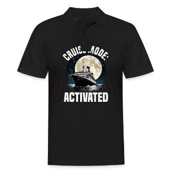 Cruise Mode Activated Cruise Ship Vacation Group - Men's Polo Shirt - black - Front - Kai (181cm)