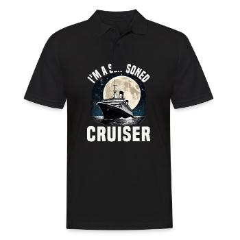 At A Seasoned Cruiser Cruise Ship Vacation Group - Men's Polo Shirt - black - Front - Kai (181cm)
