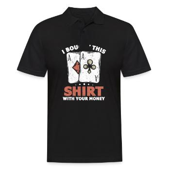 J’ai acheté ce motif avec votre argent Poker - Polo Homme - noir - Devant - Kai (181cm)