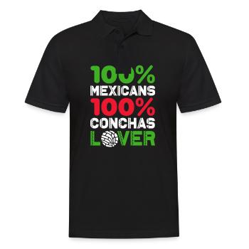 mexicains 100% conchas lover Design - Polo Homme - noir - Devant - Kai (181cm)
