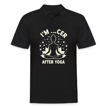 Yoga Amusant - Méditation & Chakra - Polo Homme - noir - Devant - Kai (181cm)