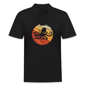 Octopus octopus gift idea - Men's Polo Shirt - black - Front - Kai (181cm)