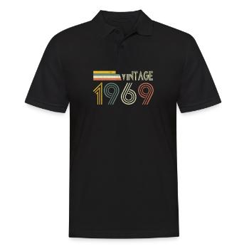 Born in 1969 gift idea - Men's Polo Shirt - black - Front - Kai (181cm)