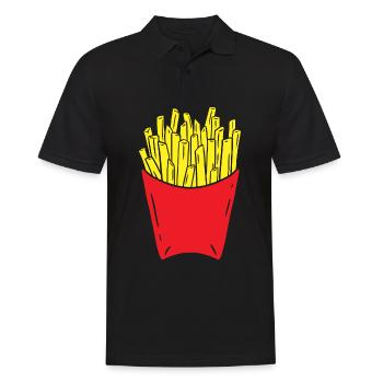 Pommes Frites Pommes Geschenk Pommes Fritten Spruc - Männer Poloshirt - Schwarz - Vorne - Kai (181cm)