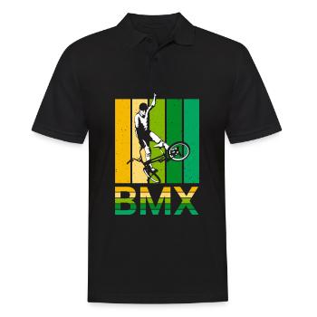 BMX Zubehör für Kinder - Männer Poloshirt - Schwarz - Vorne - Kai (181cm)