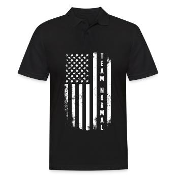 Team Normal - Männer Poloshirt - Schwarz - Vorne - Kai (181cm)