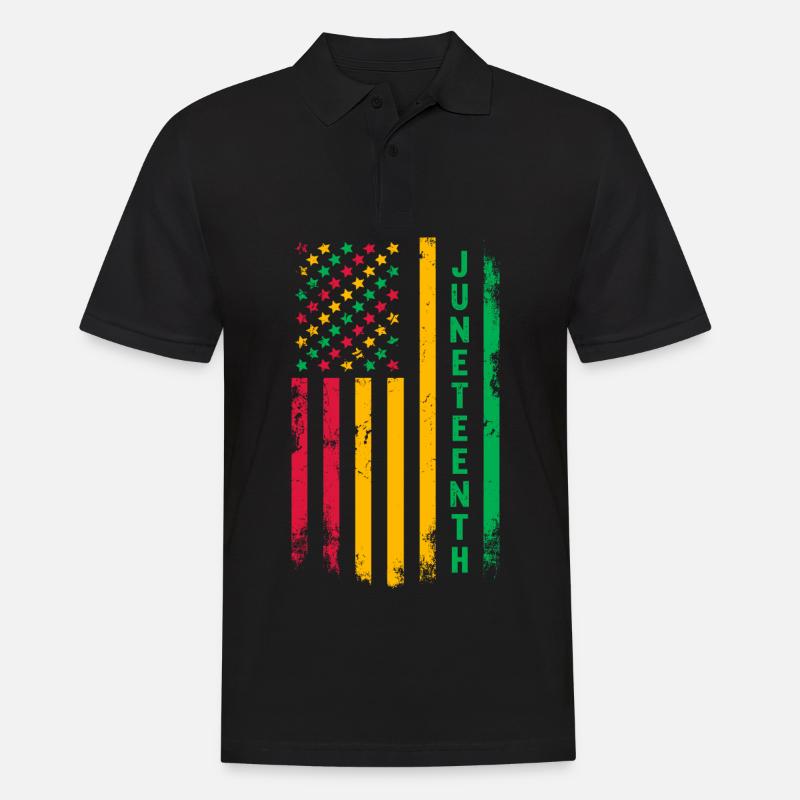 Juneteenth - Männer Poloshirt - Schwarz