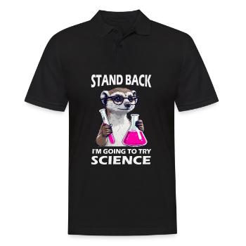 Prendre du recul - un suricate s’essaie à la science - Polo Homme - noir - Devant - Kai (181cm)