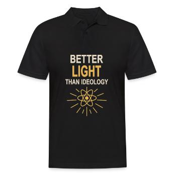 Lieber Licht als Ideologie - Ja zu Atomkraft - Männer Poloshirt - Schwarz - Vorne - Kai (181cm)