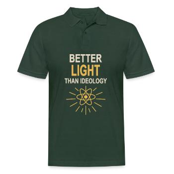 Lieber Licht als Ideologie - Ja zu Atomkraft - Männer Poloshirt - Tannengrün - Vorne - Nico (186cm)