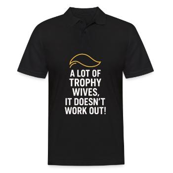 Viele Trophäenfrauen, es klappt nicht - Männer Poloshirt - Schwarz - Vorne - Kai (181cm)