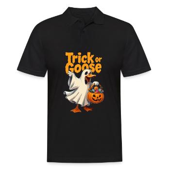 Trick or Goose Halloween Goose - Men's Polo Shirt - black - Front - Kai (181cm)