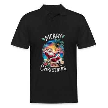 Weihnachten im Juli - Männer Poloshirt - Schwarz - Vorne - Kai (181cm)
