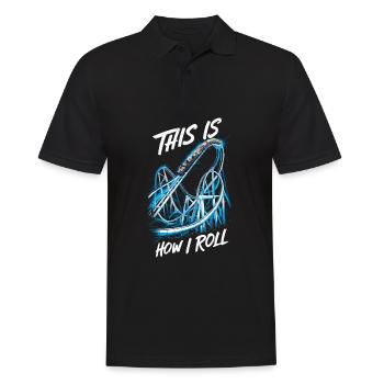 Montagnes russes, c’est comme ça que je roule - Polo Homme - noir - Devant - Kai (181cm)