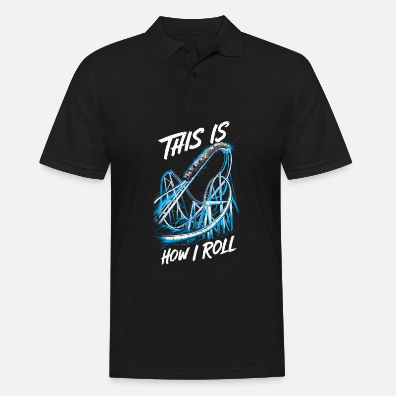 Achterbahn, So rolle ich - Männer Poloshirt - Schwarz