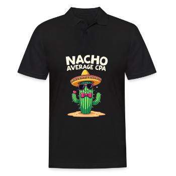 Nicht nur ein gewöhnlicher Steuerberater, Kaktus - Männer Poloshirt - Schwarz - Vorne - Kai (181cm)