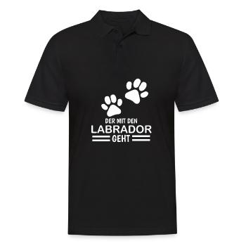 Herrchen Labrador der mit dem Labrador geht - Männer Poloshirt - Schwarz - Vorne - Kai (181cm)