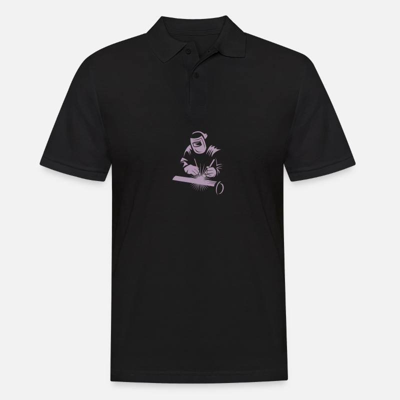 Soudage de conception de soudeur - Polo Homme - noir