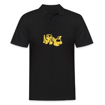 Baggerfahrer Radlader Bagger - Männer Poloshirt - Schwarz - Vorne - Kai (181cm)