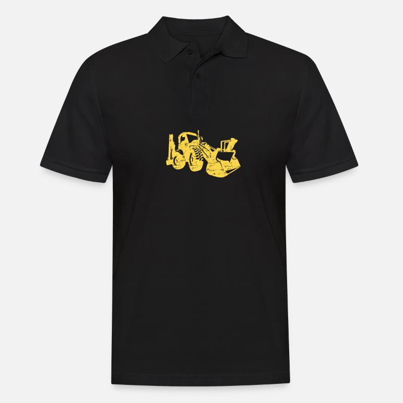 Baggerfahrer Radlader Bagger - Männer Poloshirt - Schwarz