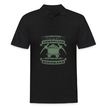 Bergbau Shirt Alle haben gesagt - Männer Poloshirt - Schwarz - Vorne - Kai (181cm)