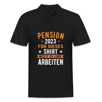 Pensionierung 2023 Pension Pensionisten - Männer Poloshirt - Schwarz - Vorne - Kai (181cm)