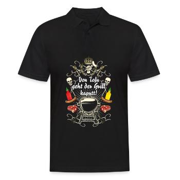 Tofu macht den Grill kaputt - Männer Poloshirt - Schwarz - Vorne - Kai (181cm)