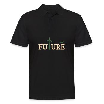 Énergie éolienne Éolienne Protection de l’environnement Énergie Électricité - Polo Homme - noir - Devant - Kai (181cm)