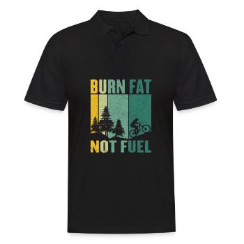 Fahrrad fahren Umweltschutz Sprit sparen Sport - Männer Poloshirt - Schwarz - Vorne - Kai (181cm)