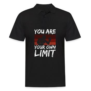 Boxen Sport Spruch du bist dein limit Mindset - Männer Poloshirt - Schwarz - Vorne - Kai (181cm)